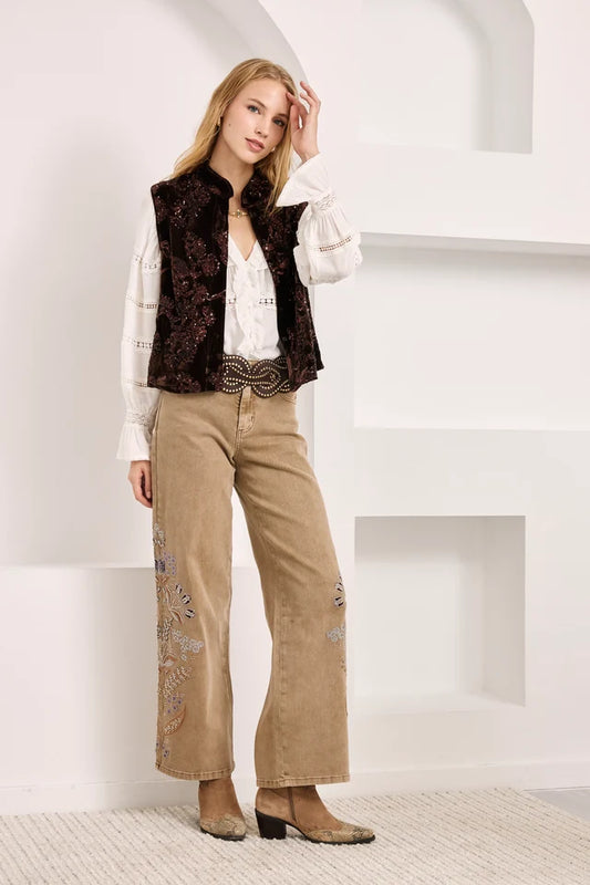 Olindra Embroidered Pants