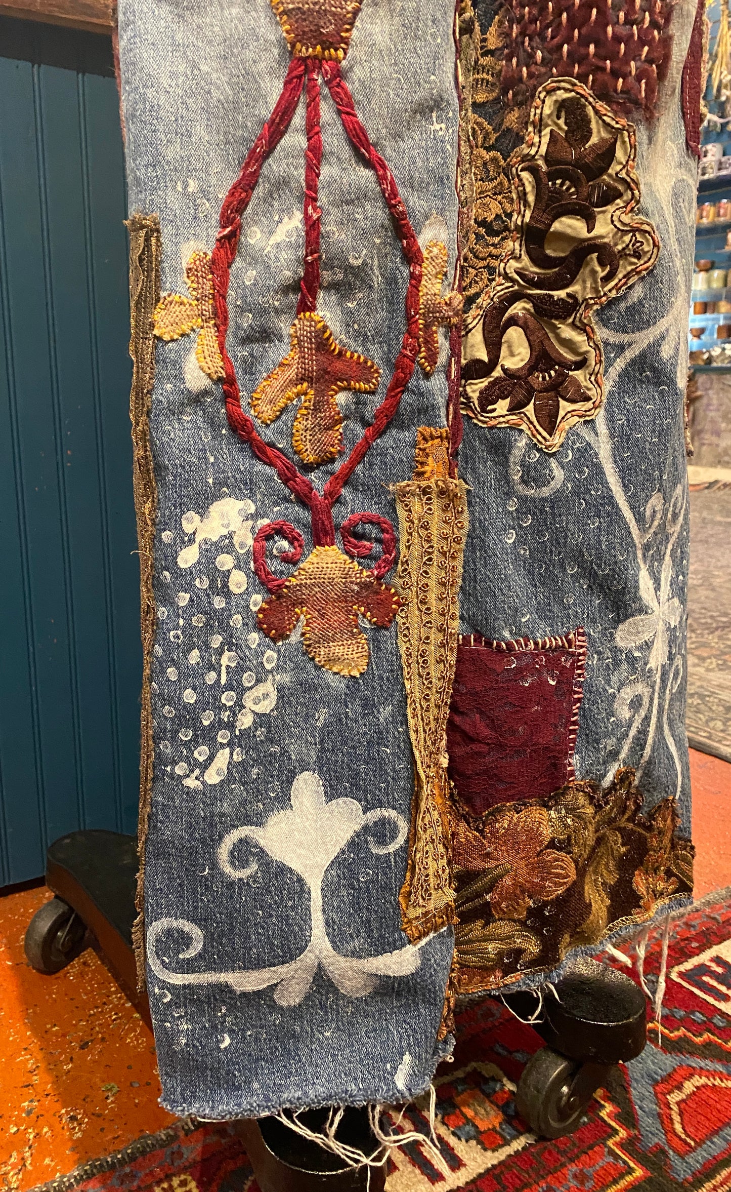 Embroidered Dreams Daze High Rise Wide Leg Jean - Savannah Pedersen*