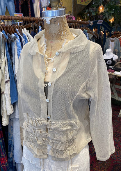 Artsy Mesh Jacket - Natural