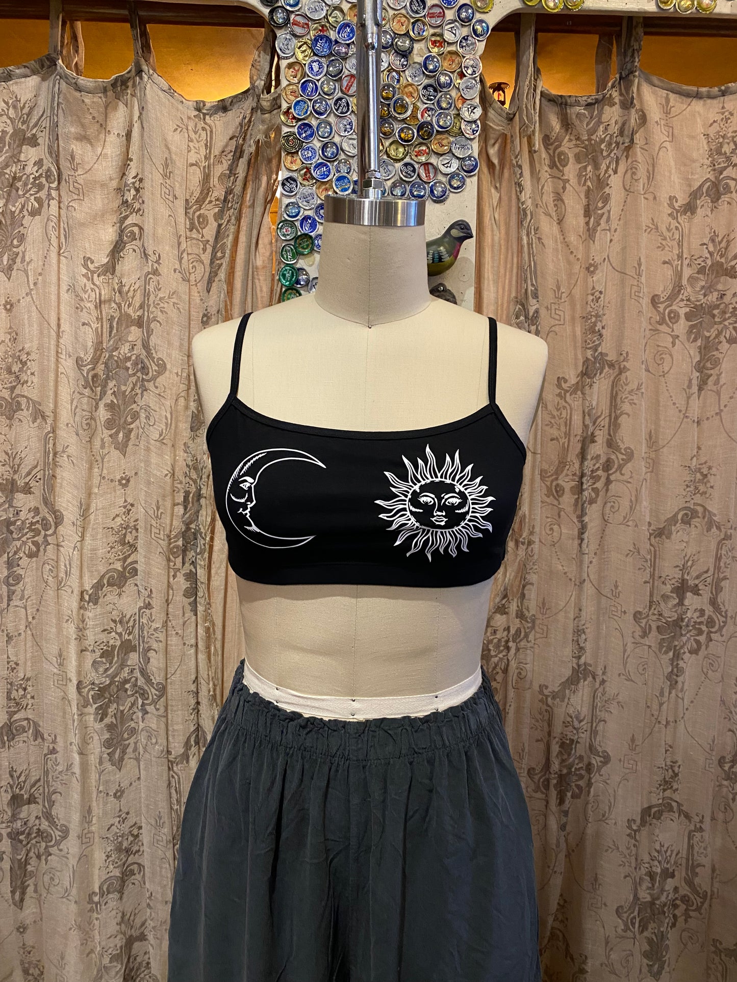 Bra Top - Sun & Moon - Black