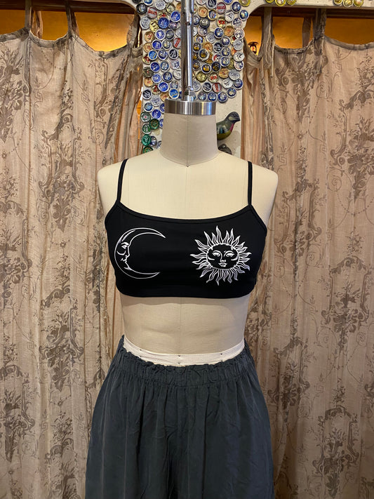 Bra Top - Sun & Moon - Black