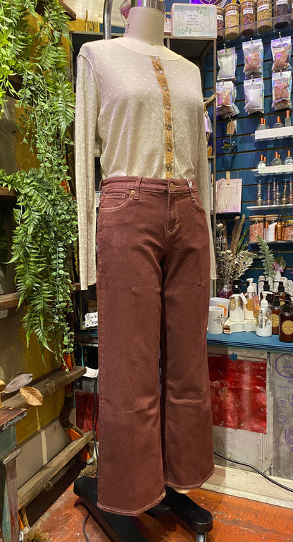 Taylor Straight Leg Denim Jean - Cabernet Cherry