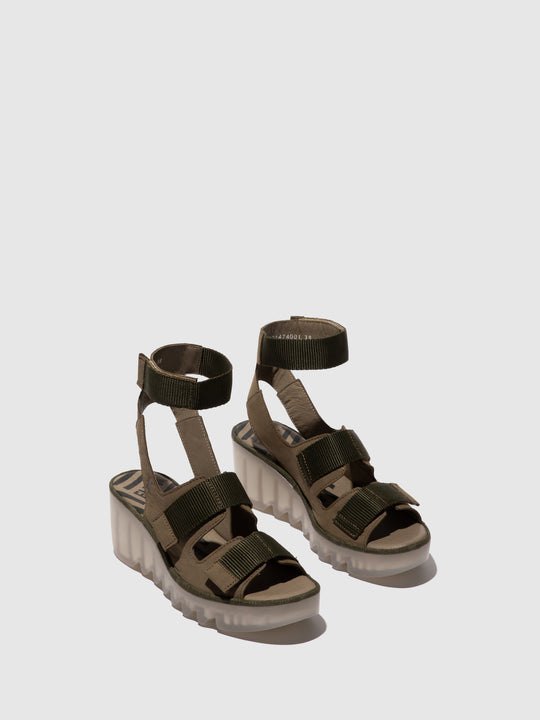 Bech Cupido Velcro Sandal - Khaki