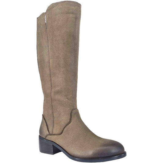 Gilly Tall Boot - Dark Taupe Nubuck