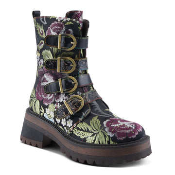 L'Artiste Haruko Boot - Black Floral