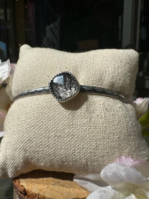 Black Rutile Sterling Bracelet*