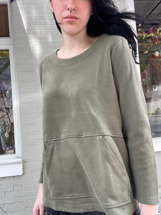 Pull Over Long Sleeve Tunic -Olive