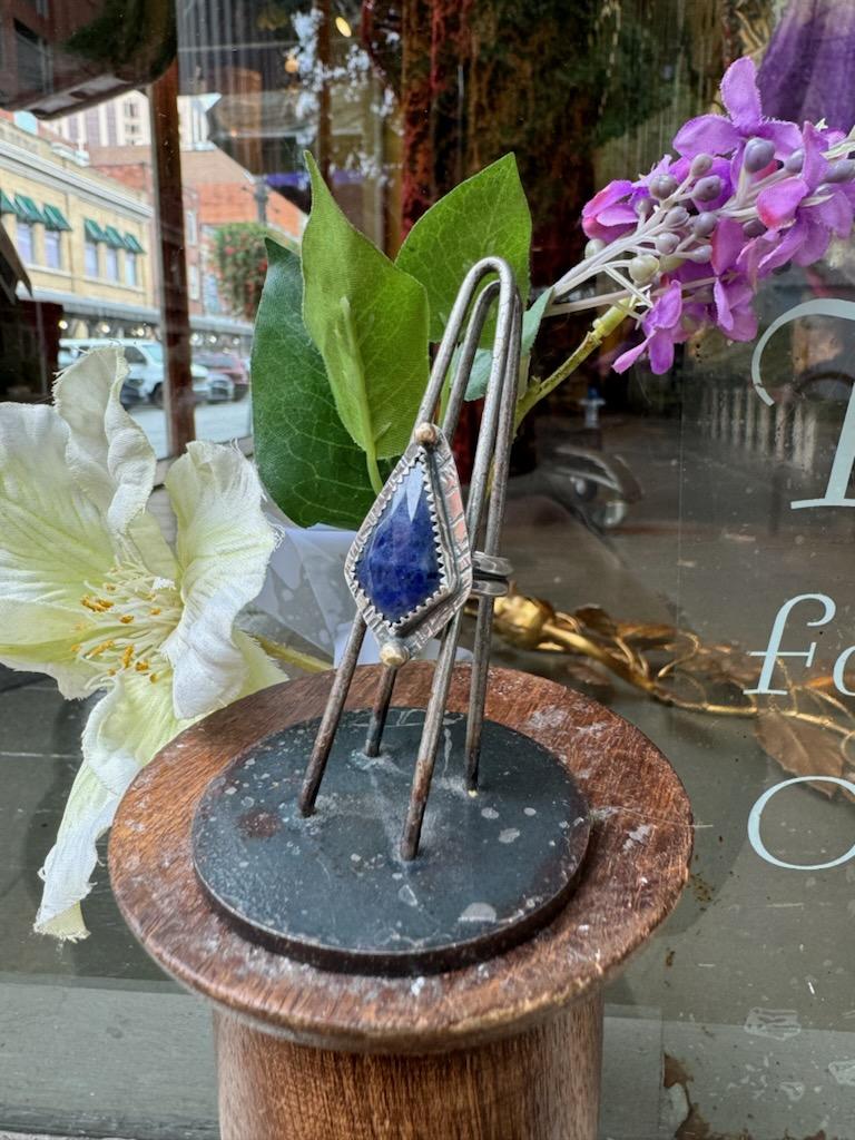 Sodalite Shield Sterling Silver Ring*