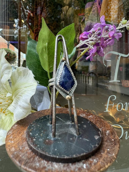 Sodalite Shield Sterling Silver Ring*