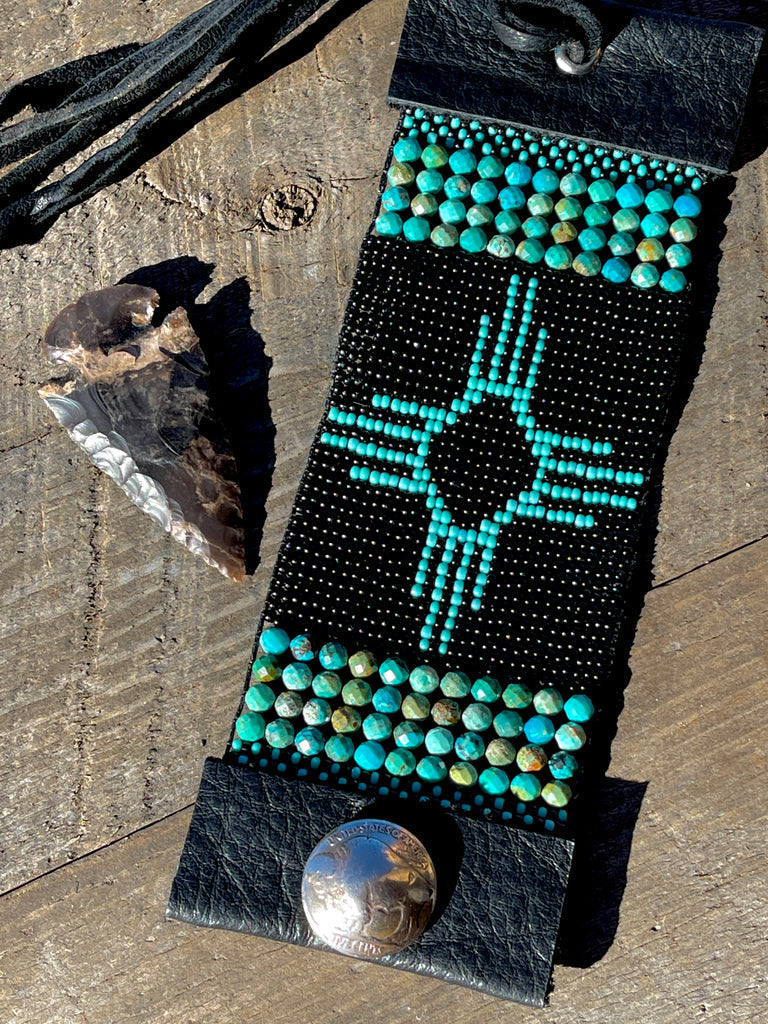 ZIA Southwestern Turquoise Cuff Bracelet - La De Da