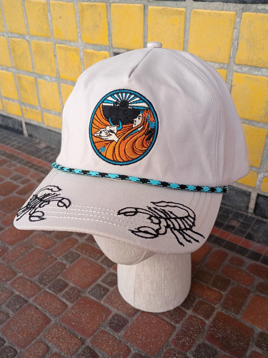 Desert child embroidered canvas hat