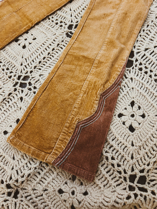 Cinnamon golden cord pants