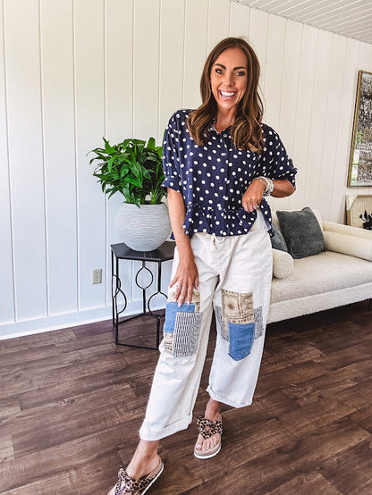 Patchwork Pants ( Mineral Washed)