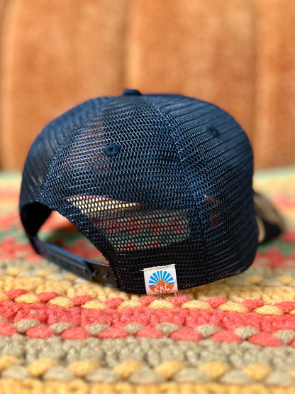 Sonoran scorpion chainstitch trucker hat