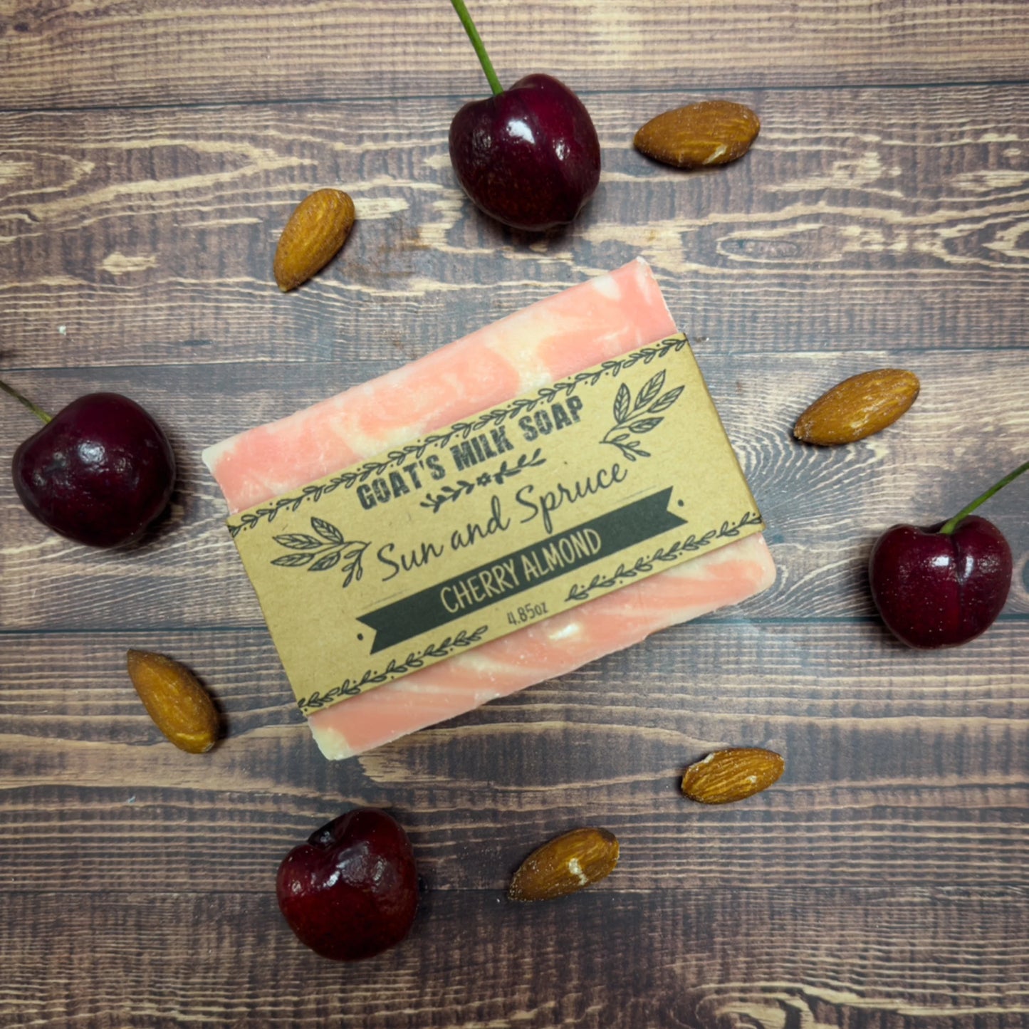 Cherry Almond Goats Milk Soap bar
