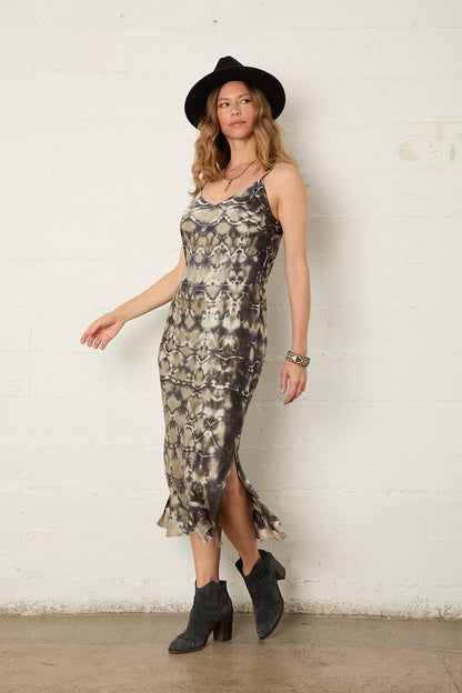 Satin Bias Dress - Tupelo