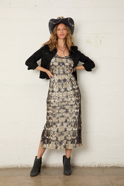 Satin Bias Dress - Tupelo