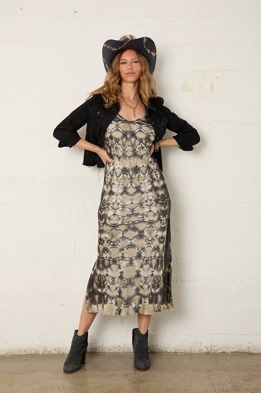 Satin Bias Dress - Tupelo