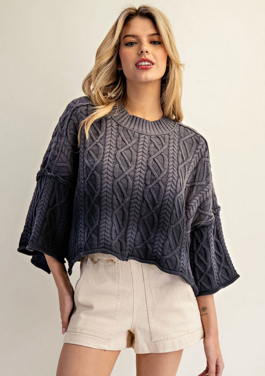 Ombre Cable Knit Sweater