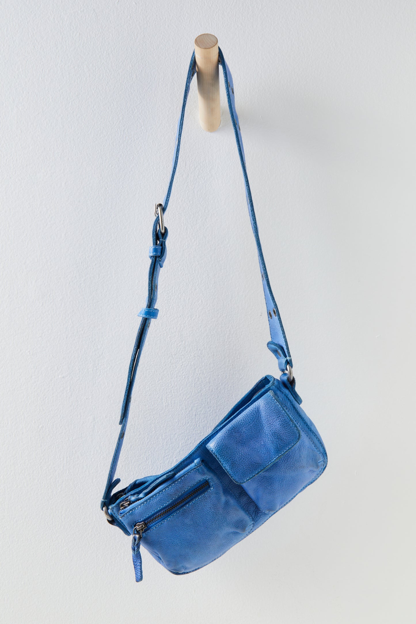 Wade Leather Sling - Iridescent Blue