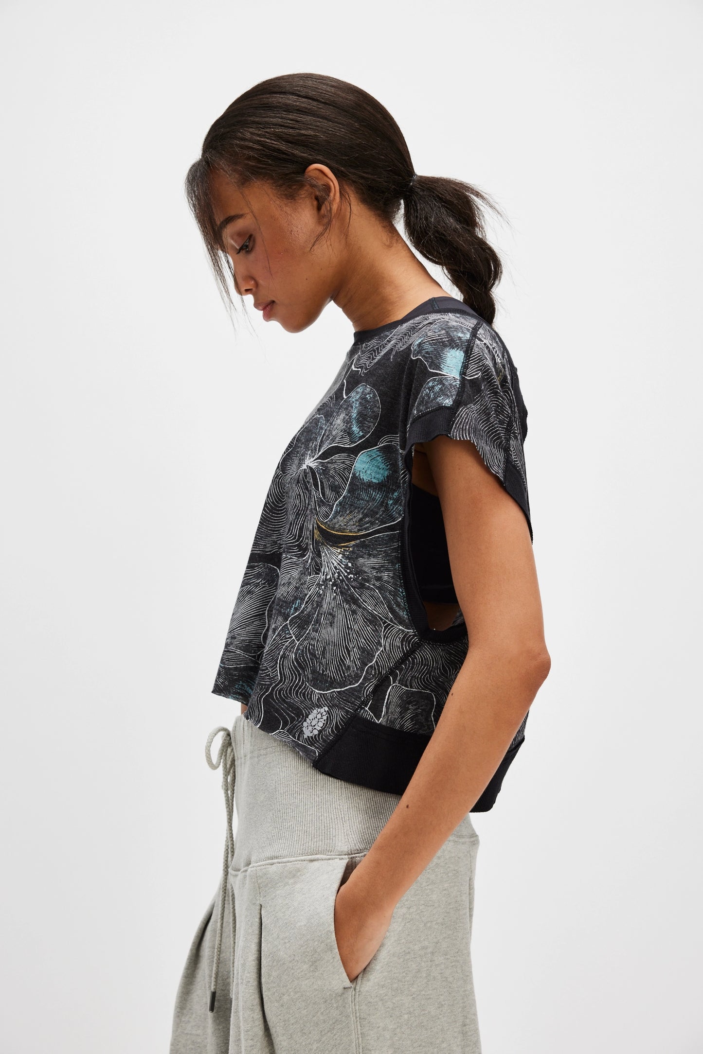 My Time Printed Tee - Midnight Floral