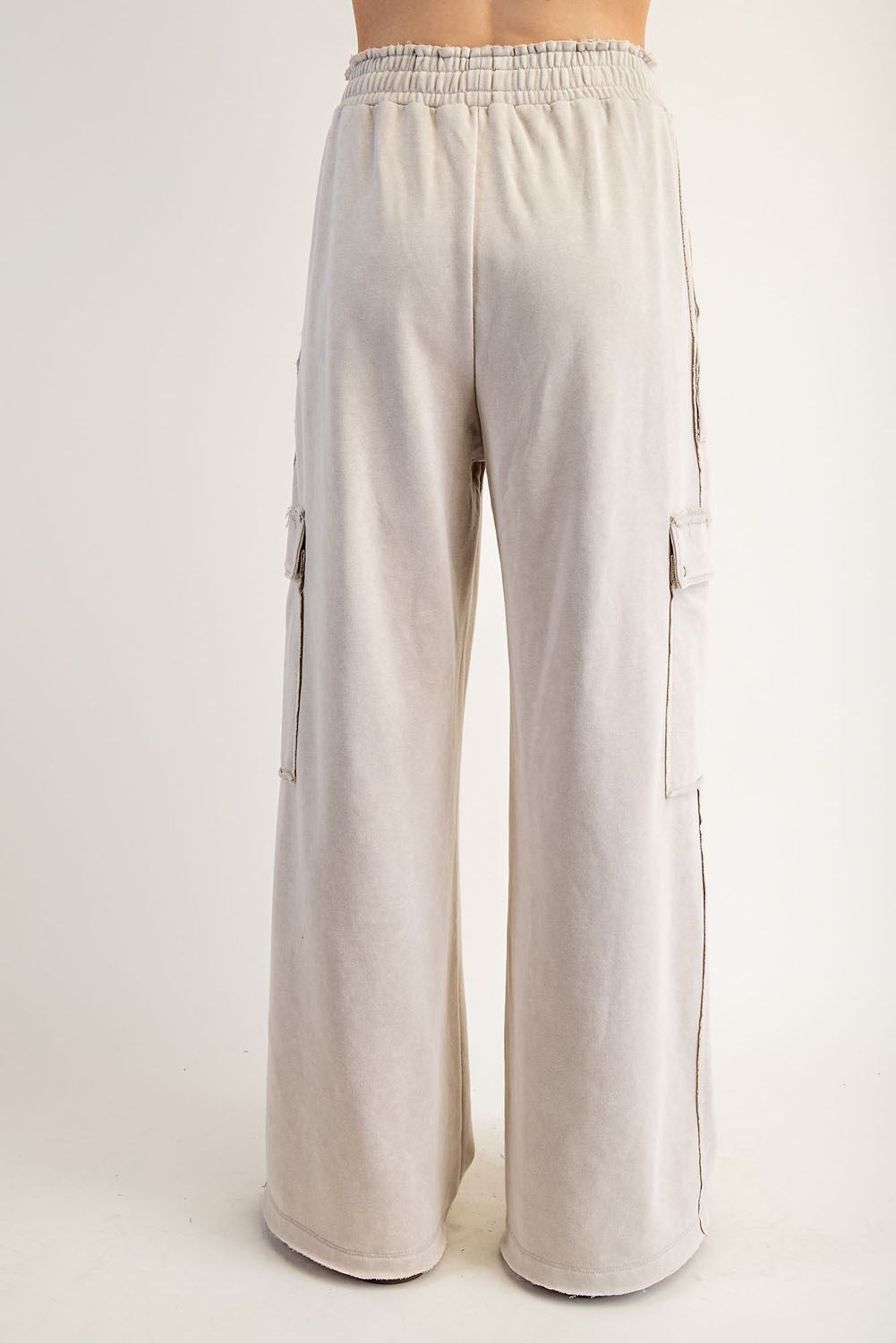 Snow Washed Cargo Sweat Pants