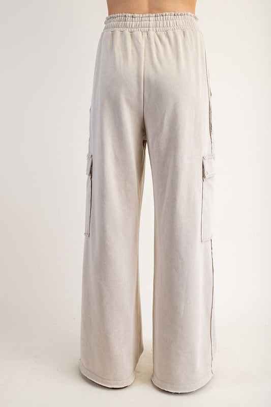 Snow Washed Cargo Sweat Pants