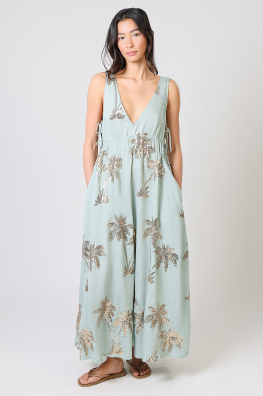 Last Song Dress- Palms of Gold