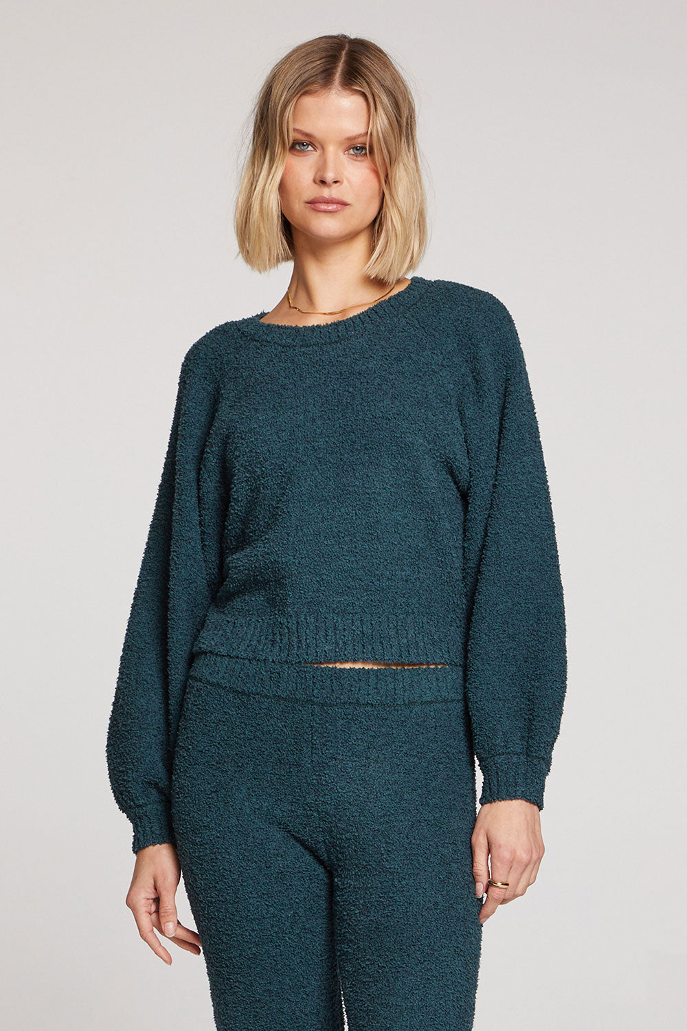 Noble Long Sleeve Cropped Sweater - Twilight