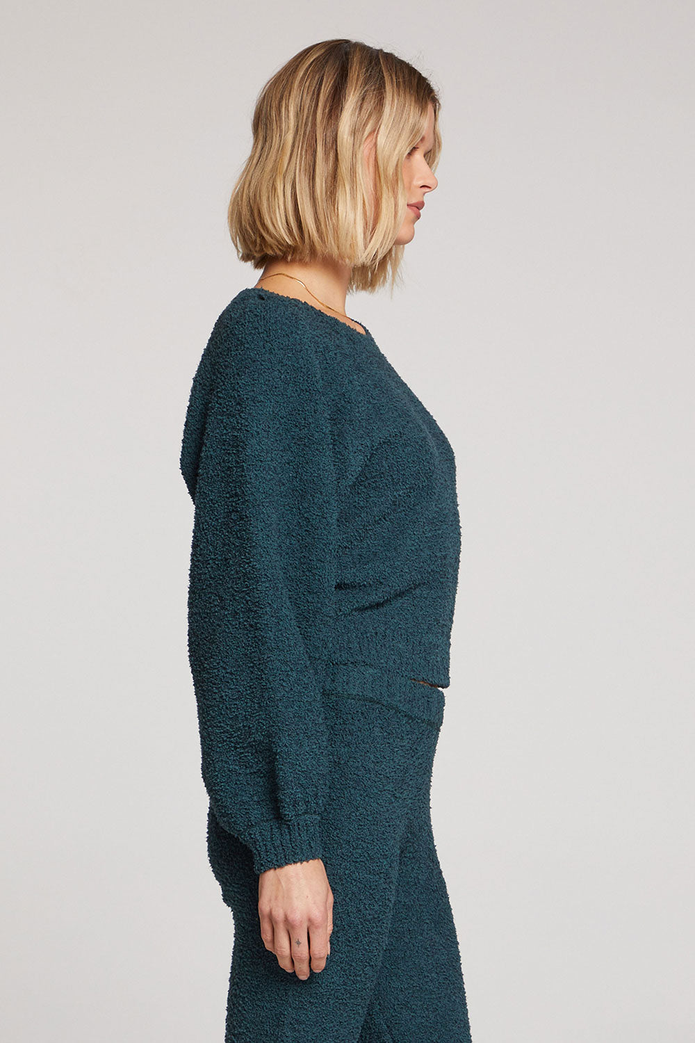 Noble Long Sleeve Cropped Sweater - Twilight