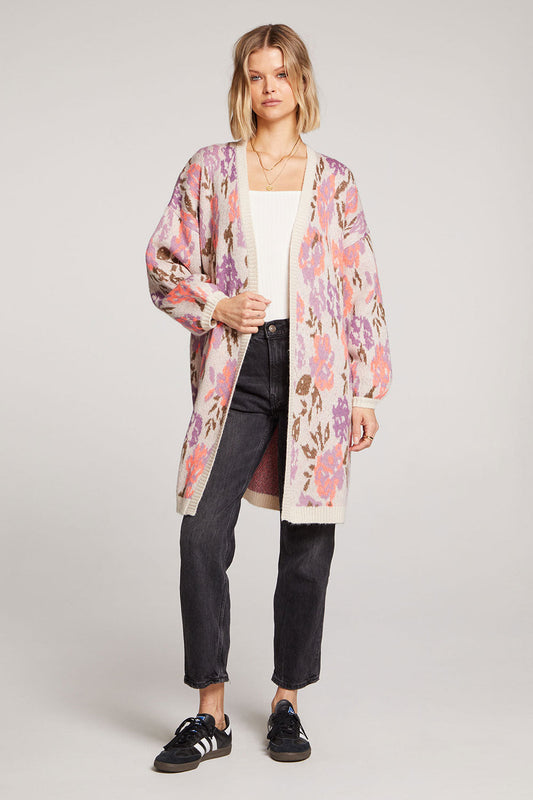 Emersyn Long Sleeve Sweater Cardigan - Multi