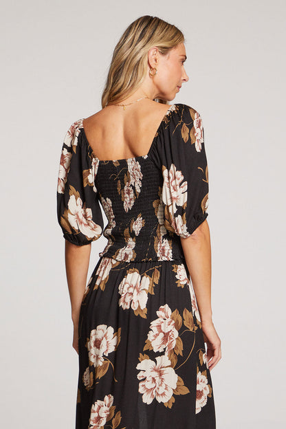 Cira Top - Black Fall Magnolia