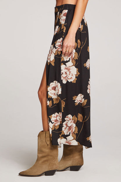 Narissa Maxi Skirt - Black Fall Magnolia