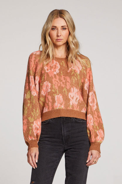 Noble Sweater - Pecan Floral