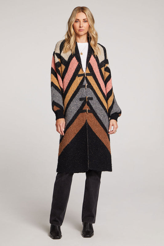 Charo Long Cardigan Sweater - Multi