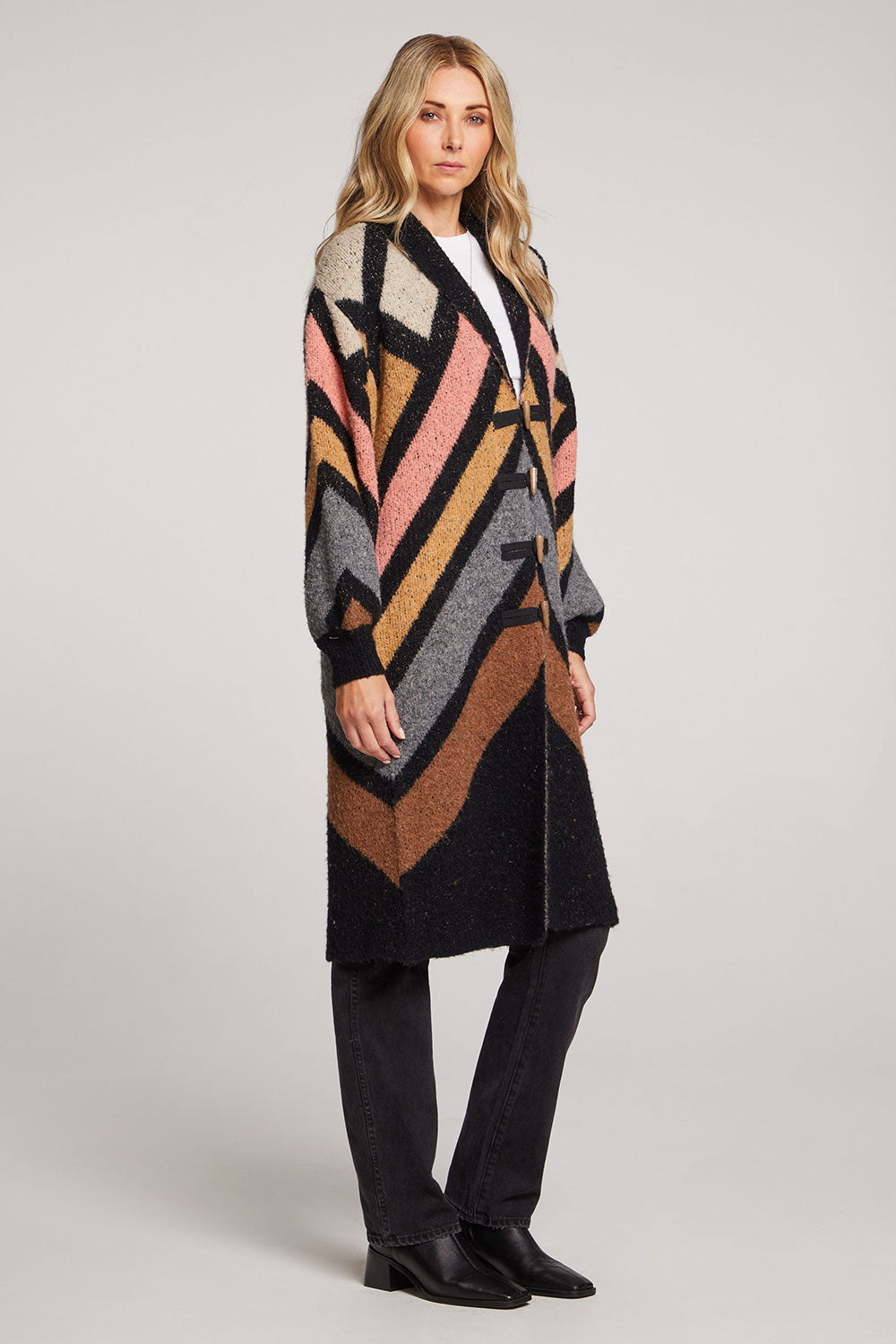 Charo Long Cardigan Sweater - Multi