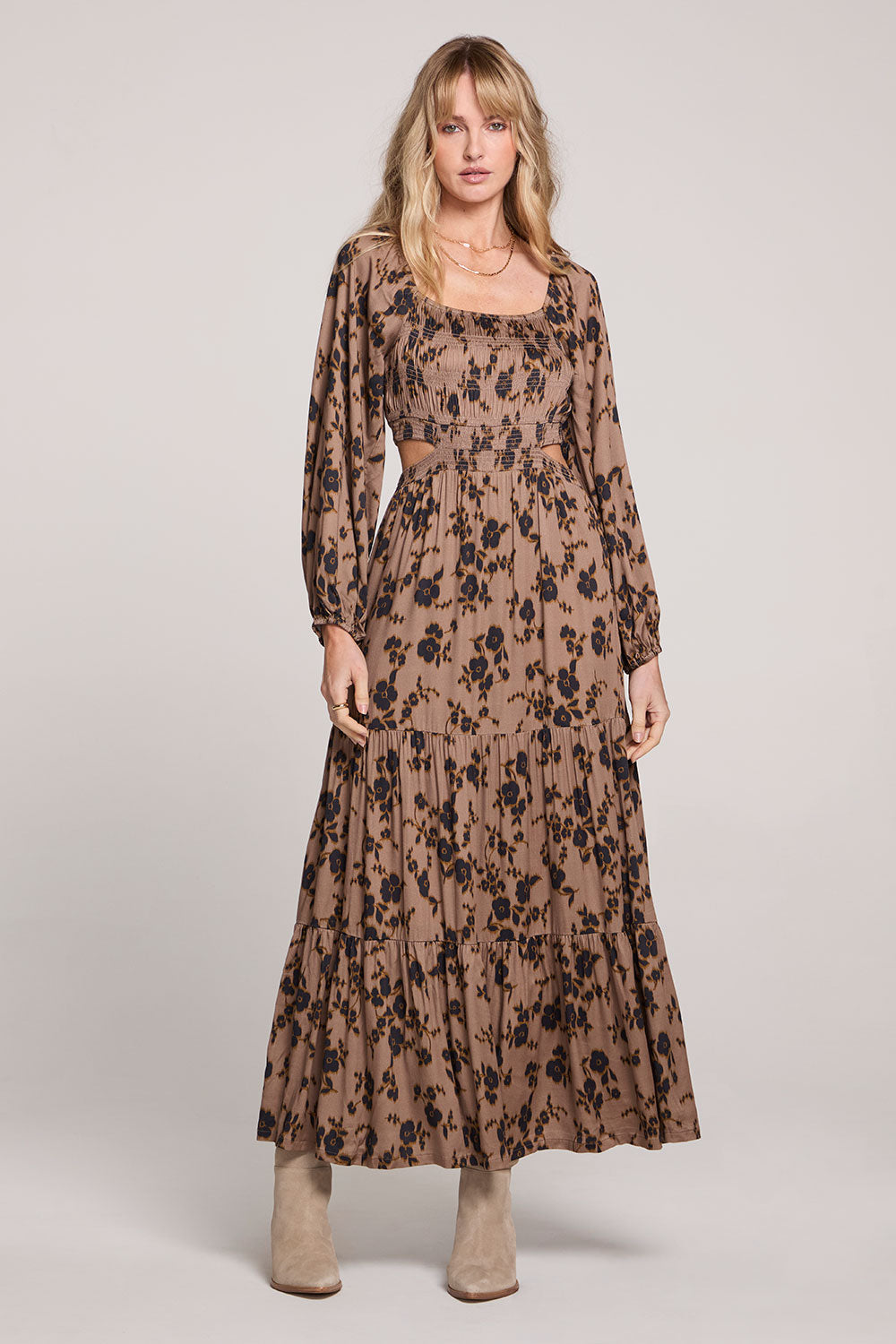 Raya Long Sleeve Maxi Dress - Sandflower