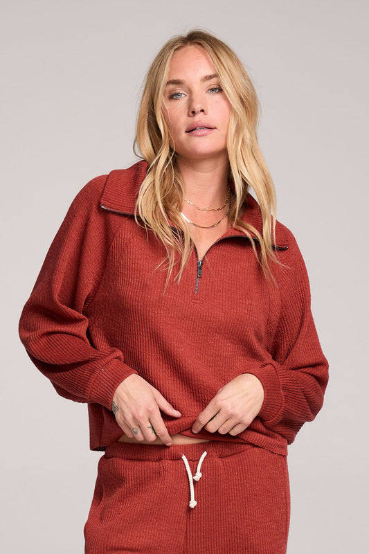 Half Zip Raglan Pullover - Rustic