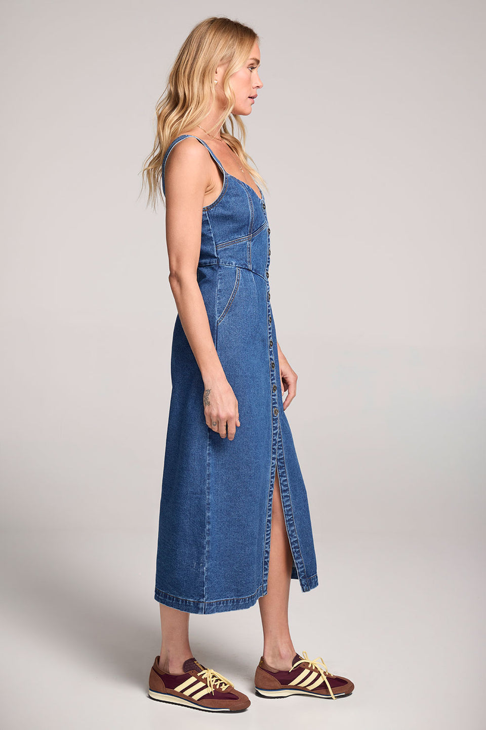 Casia Midi Dress - Washed Indigo