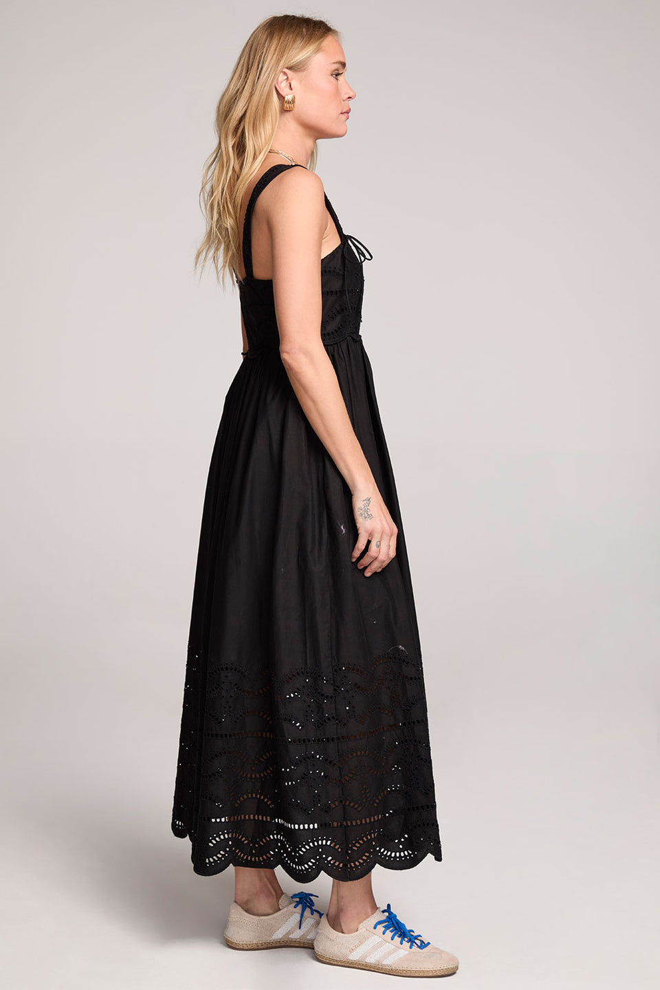 Avelina Tank Midi Dress - Black