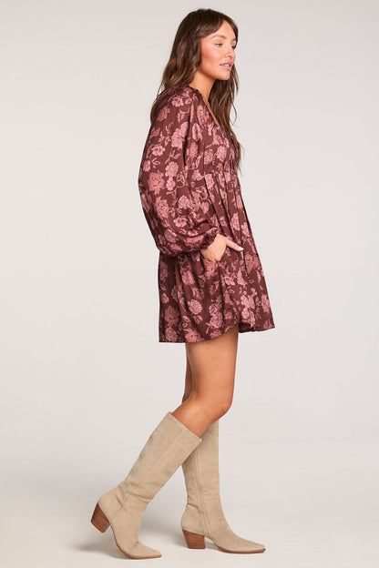 Althea Mini Dress - Aubergine