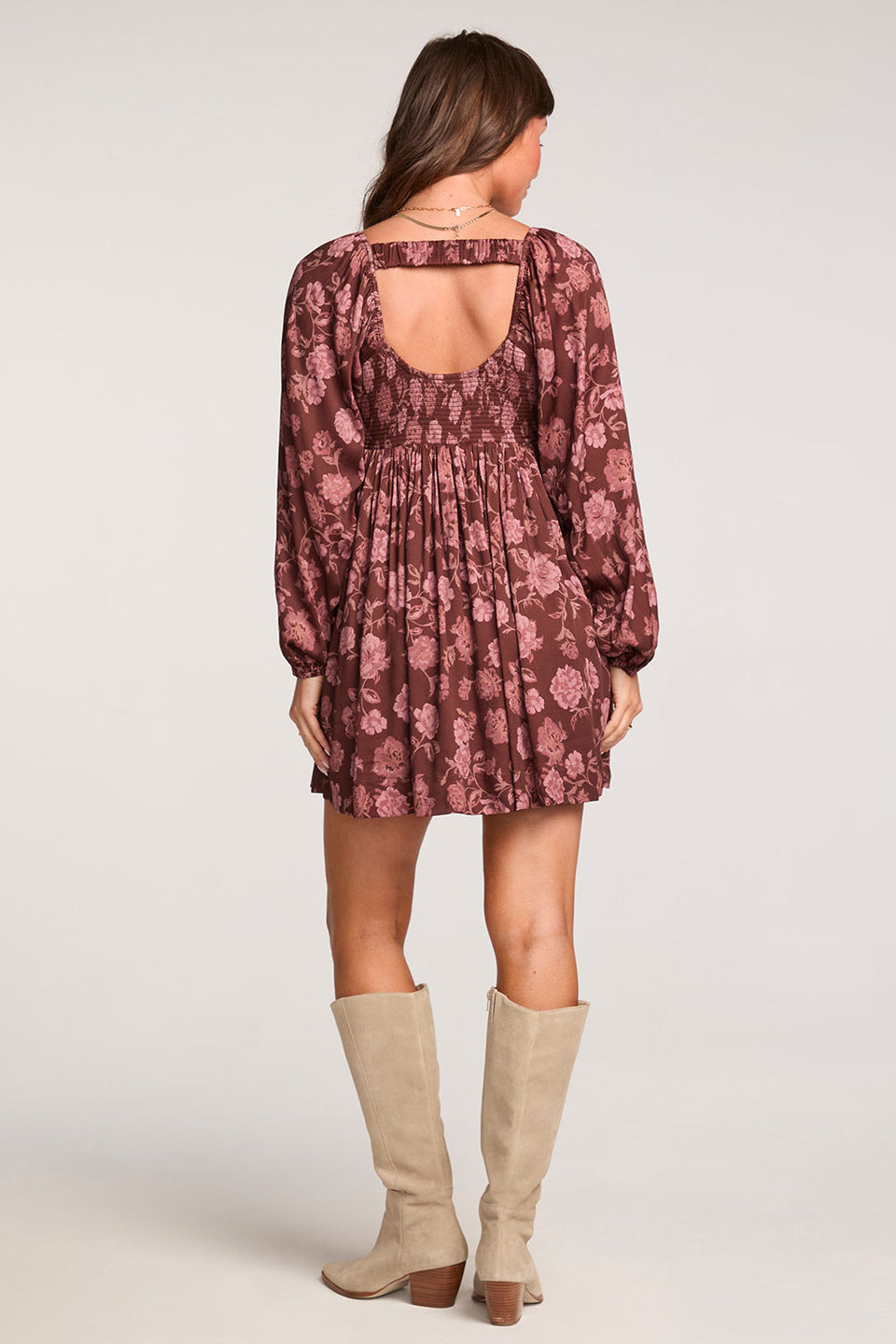 Althea Mini Dress - Aubergine
