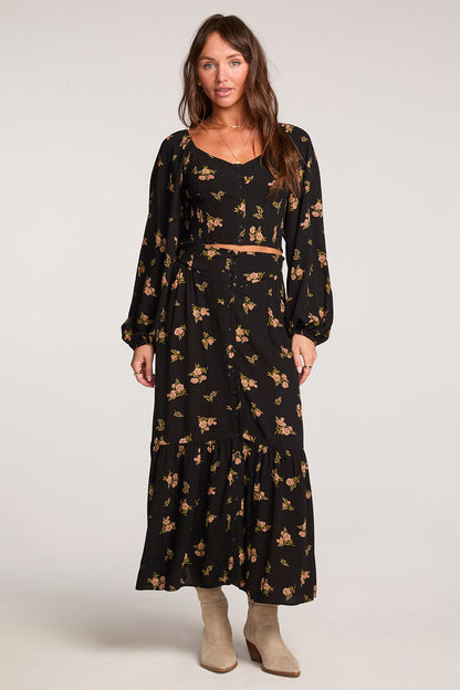 Dagny Midi Skirt - Black