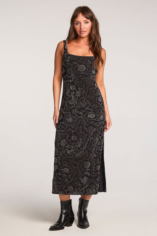 Riven Tank Midi Dress - Black