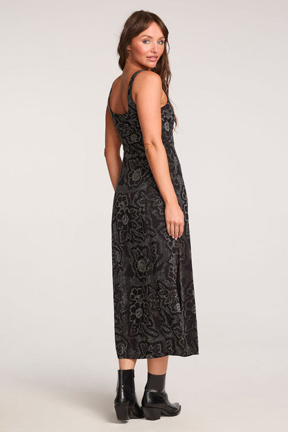 Riven Tank Midi Dress - Black