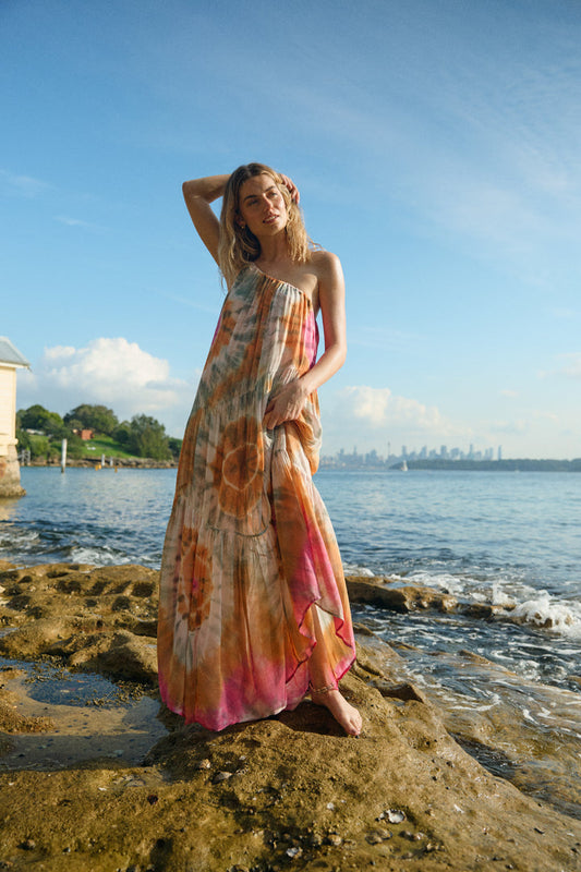 Kiana Dress - Mandarin Venus Wash