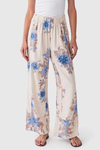 Days End Printed Linen - Ivory Combo Floral