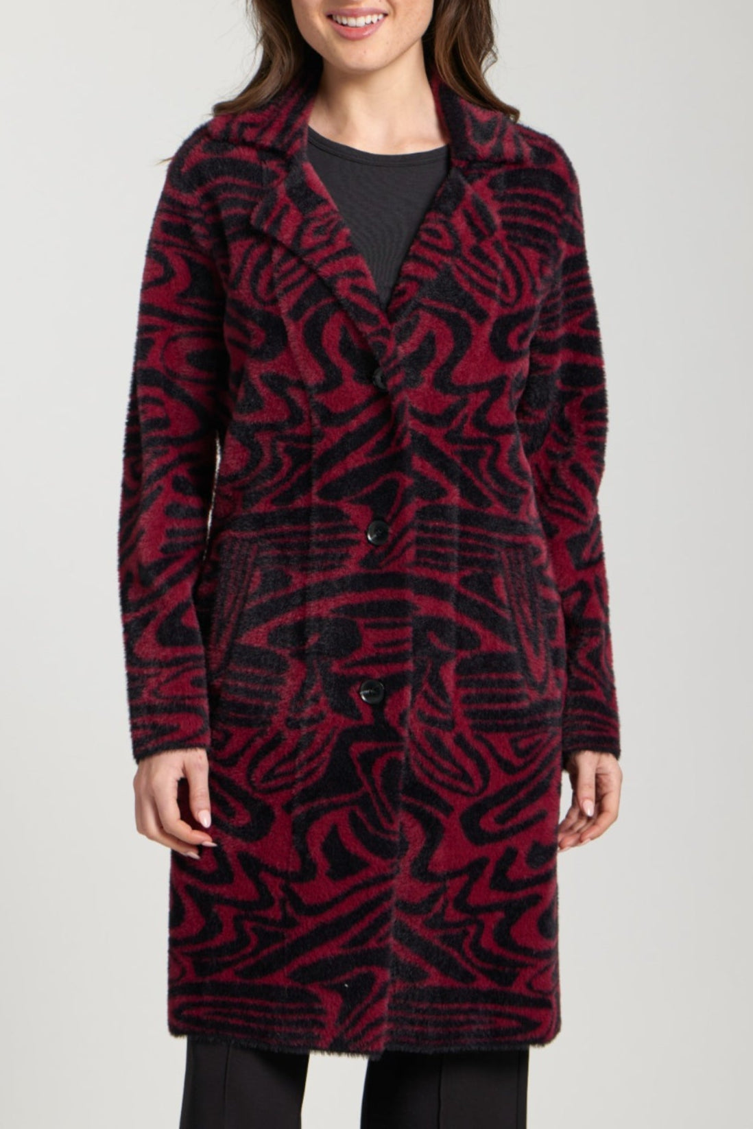 Cozy Coat - Abstract Boysenberry