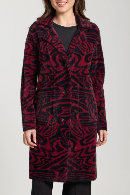 Cozy Coat - Abstract Boysenberry