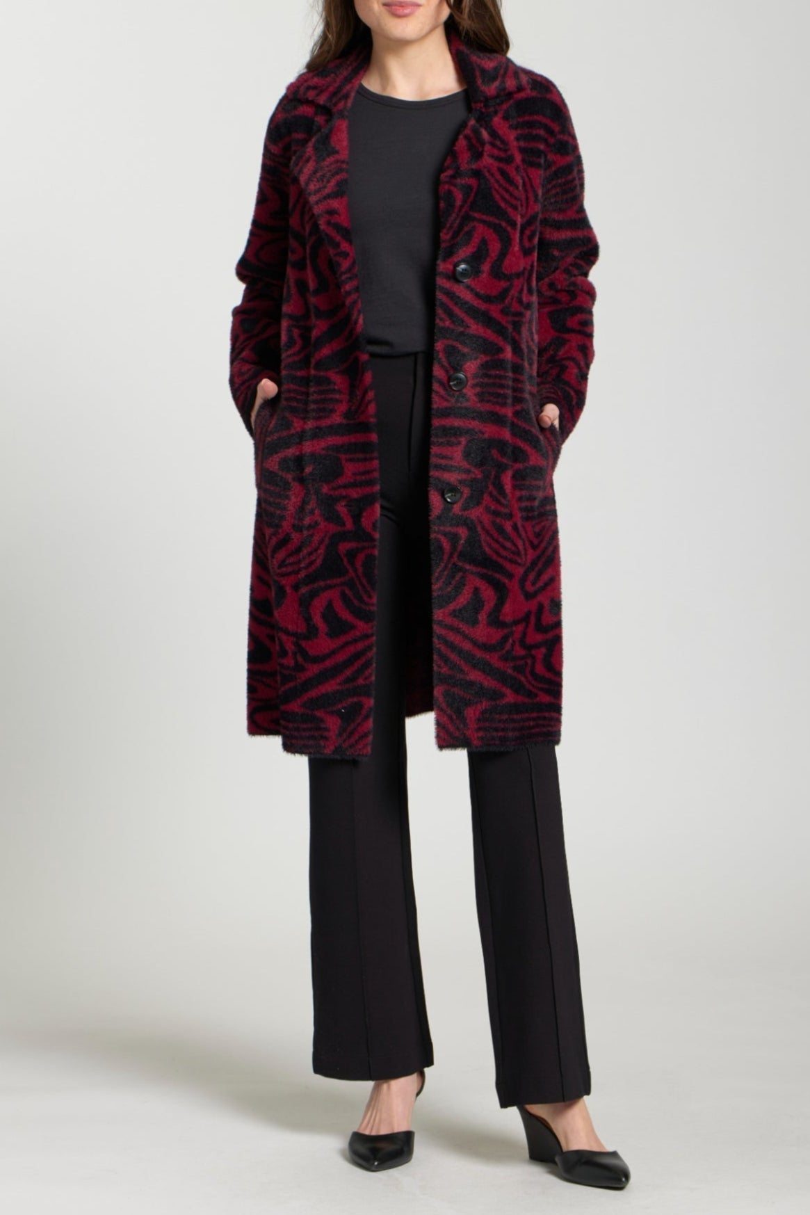 Cozy Coat - Abstract Boysenberry